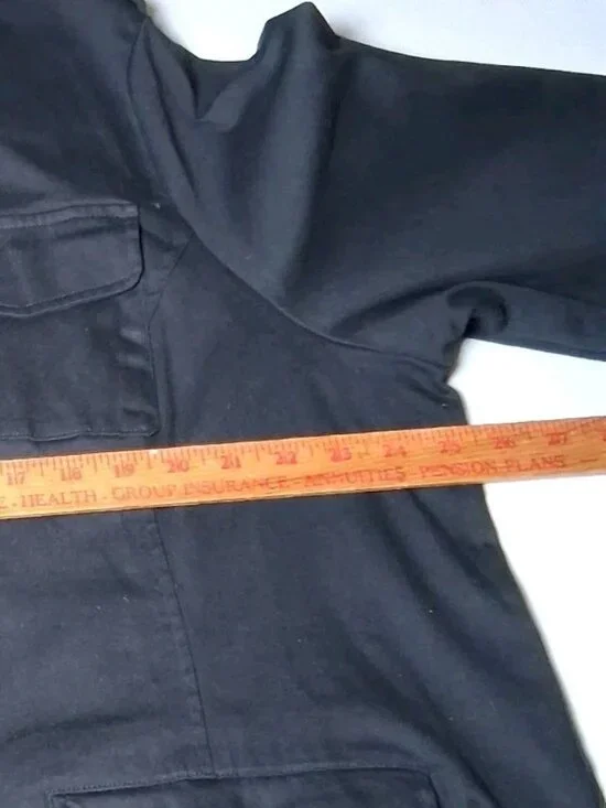 Torrid Size 3 Military Style Jacket Plus Size 3X Army Stretch Twill Black New - Picture 4 of 16